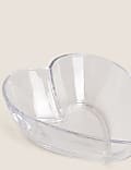 Medium Glass Heart Serving Bowl