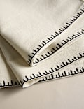 Set of 4 Pure Cotton Blanket Stitch Napkins