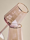 Set of 2 Pearlescent Lustre Wine Glasses
