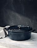 Cast Iron Shallow Blue Casserole Dish