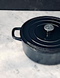 Cast Iron Shallow Blue Casserole Dish