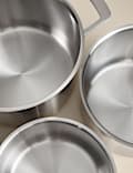 3 Piece Stainless Steel Saucepan Set