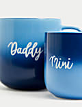 Set of 2 Daddy & Mini Slogan Ombré Mugs