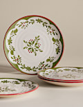 Set of 4 Winter Foliage Side Plates