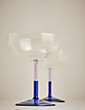 Set of 2 Two Tone Coupe Glasses