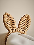 Set of 4 Raffia Bunny Napkin Rings