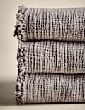 Pure Cotton Frayed Edge Muslin Tablecloth