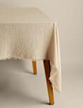 Pure Cotton Frayed Edge Muslin Tablecloth