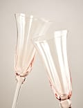 Set of 2 Fleur Ombré Champagne Flutes