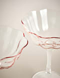 Set of 2 Fleur Ombré Coupe Glasses