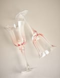 Set of 2 Fleur Ombré Wine Glasses