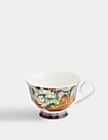 Set aus Tasse & Unterteller mit Blumenmuster