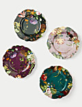 Set of 4 Floral Side Plates