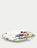 Servierplatte aus Porzellan mit Blumenmuster