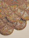 Set of 2 Beaded Scallop Placemats