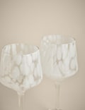 Set of 2 Speckled Wine Glasses