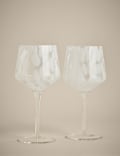 Set of 2 Speckled Wine Glasses