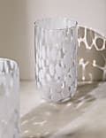 Lot de 2 verres hauts à motif moucheté