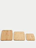 Conjunto de 3 tablas de cortar de bambú