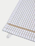 Set of 5 Checked Terry Tea Towels