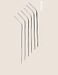 Set of 6 Reusable Straws with Brush