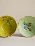 Set of 2 Spring Meadow Picnic Nibble Bowls