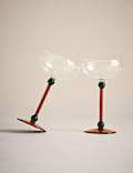 Set of 2 Bobble Contrast Champagne Saucers