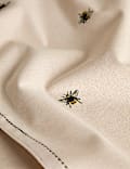 Pure Cotton Embroidered Bee Table Runner
