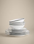 12 Piece Maxim Rim Dinner Set
