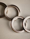 Lot de 4 ronds de serviette en métal