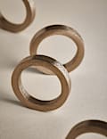 Lot de 4 ronds de serviette en métal
