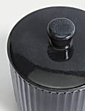 Small Ribbed Storage Jar