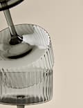 Set of 2 Celine Ribbed Champagne Coupes
