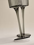 Set of 4 Celine Ribbed Champagne Flutes