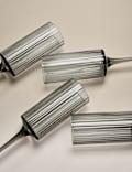 Set of 4 Celine Ribbed Champagne Flutes