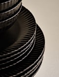 12 Piece Textured Edge Dinner Set