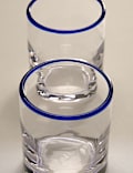 Juego de 2 vasos con ribete en contraste