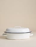 Oval Enamel Roaster with Lid
