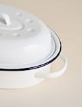 Oval Enamel Roaster with Lid