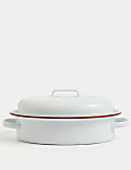 Oval Enamel Roaster with Lid