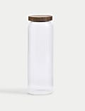 Extra Large Ribbed Glass Storage Jar