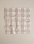 Set of 4 Pure Cotton Gingham Napkins