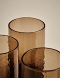 Set of 4 Hammered Hi Ball Glasses