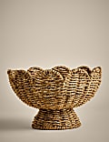 Seagrass Woven Scallop Footed Serving Bowl