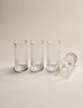 Lot de 4 verres hauts Celine cannelés