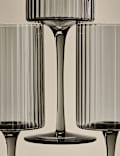 Set of 4 Celine Ribbed Wine Glasses