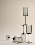 Set of 4 Celine Ribbed Wine Glasses