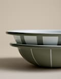 Set of 2 Enamel Striped Nibble Bowls