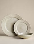 12 Piece Reactive Striped Dinner Set