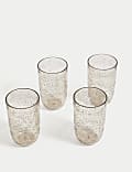 Set of 4 Global Artisan Picnic Hi Ball Glasses